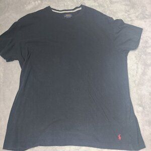 Ralph Lauren Polo Shirt Adult Large XL Black Red Pony Logo Classic Fit Crew Mens